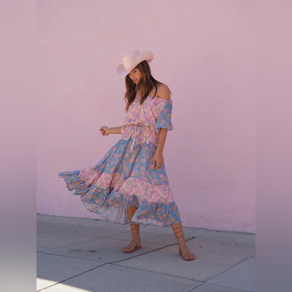 Spell & The Gypsy Collective Juniper Tiered Gown in Lilac